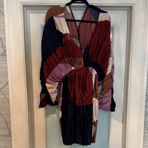 City Chic Multicolor Long Sleeve Dress